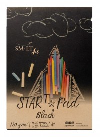 Black drawing pad START "SMLT" A5, 20 lh, 120gsm