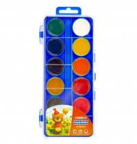 Tsvetik ,Watercolour Set 12 Colours In Blue Plastic