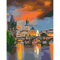 Standard Kit, painting by numbers, „Evening Charles Bridge“, 35х45cm,