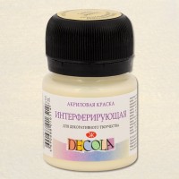 Golden acrylic interfering colours Decola in plastic jars 20 ml