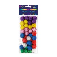 Polyester Metalised Pom Poms