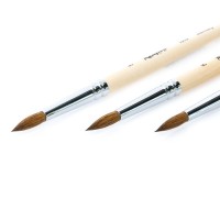 Kolinski sable brushes, round,white fer, Roubloff