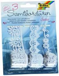 Velvet borders.3pcs*1m  Lace design