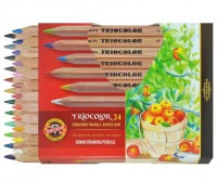 set of magnum triangular coloured pencils