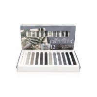 Set Of Art Chalks  Grey 12Pcs, Cretacolor