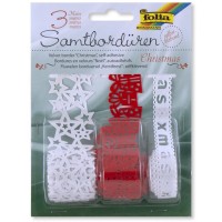 Velvet borders.3pcs*1m  Christmas