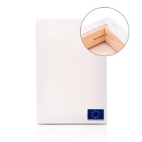 Primed canvas cotton with stretcher, 3,8 x 3,8 cm