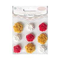 Resin Flowers  9Pcs  Dalprint