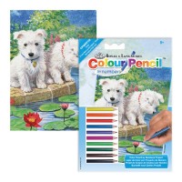 MINI COLOUR PENCIL BY NUMBER - WESTIES