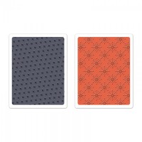 -50% Textured Impressions Embossing Folders 2Pk - Yulet