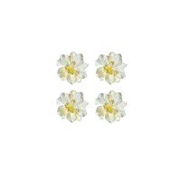 Gardenia White, Set 4 Pcs, Dia 5Cm