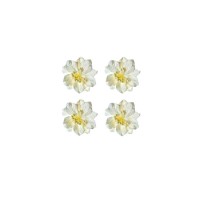 Gardenia White, Set 4 Pcs, Dia 5Cm