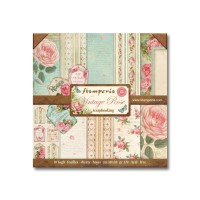 Paper and Cardstock pads 30x30cm, Stamperia, Vintage Rose