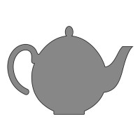 Stable Design Stencil, Self-Adhesive Teapot, 7 X 1