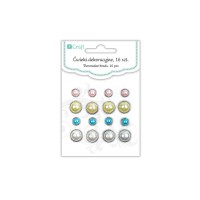 Design Brads 16 Pcs - Pastel