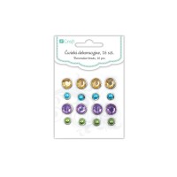 Design Brads 16 Pcs - Liliac Garden