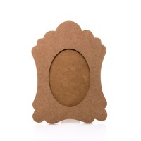 Oval Photoframe With Waved Edeges - Size Cm. 17X23