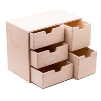 Bookcase With 5 Drawers, 360X205X280Mm