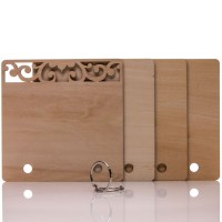 Wooden Journaling  - Cm 14X14 - 4 Pages With Rings