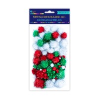 Acrylic  Pom Poms,100Pcs,Mix
