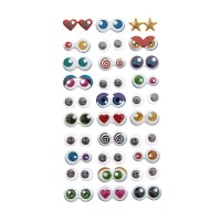 Puffy Stickers - Eyes, 30 Pcs