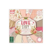Paper and Cardstock pads 15x15cm, Love Story