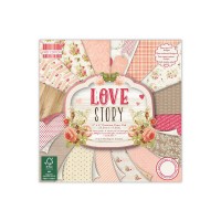 Paper and Cardstock pads 15x15cm, Love Story