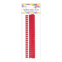 Dasiy Petal Quilling Strips - Red, 12 Pcs