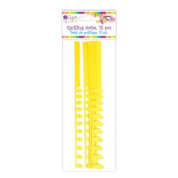 Daisy&Fringe Petal Quilling Strips - Yellow, 12 Pc