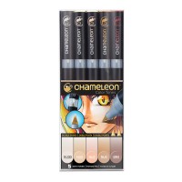Chameleon, 5 Pen Set Skin Tones