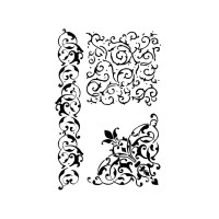 Stencil G Cm. 21X29,7 Lace Volutes And Corner