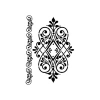 Stencil G Cm. 21X29,7 Ornament With Volute