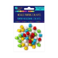 Acrylic  Pom Poms 2Cm,40Pcs