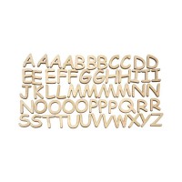 Wooden Alphabet 56 Letters