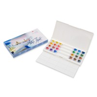 Water colour "White Nights",24 Pans Set, Plast box