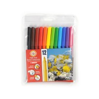 Set Of Fibre Pens 12Pcs washable 