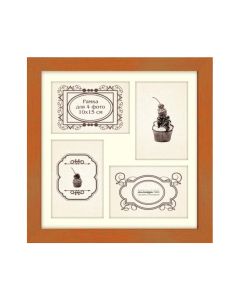 Wooden frame with glass 30x40 for 4 photos GPD34KL-8023/2809 (apple tree/milk-white)