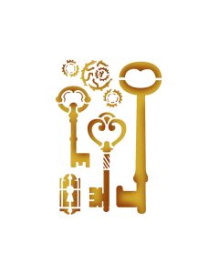 Stencil D  cm. 20x15 Keys and lock
