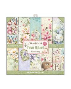 Block 10 sheets 30.5x30.5  Flower Alphabet
