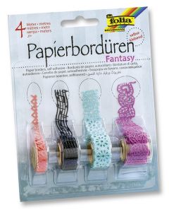 Paper borders FANTASY 4 rolls each 1m, self adhesive