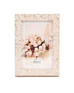 Plastikust pildiraam klaasiga15х21 3465/03 (cream glitter)