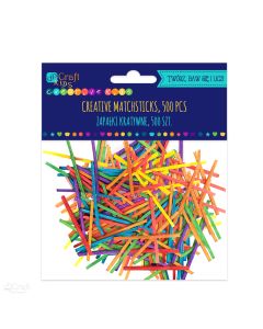 CREATIVE MATCHSTICKS - COLOURED, 500 PCS