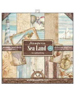 Block 10 sheets 30.5x30.5 (12x12) Double Face Sea Land