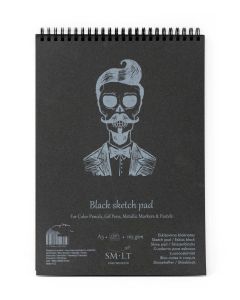 Альбом для рисунка на спирали  (black) А4.165g/m. 