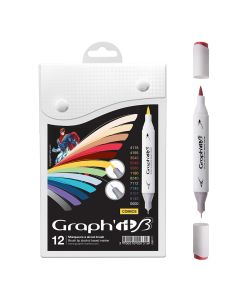 Komplekt Graph&apos;it Brush Marker 12tk Brush Markers - Comics