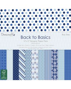Dovecraft Back to Basics Blue Skies FSC   12x12 Paper Pack