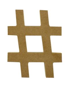 MDF Letter Blank  Hashtag #
