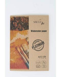 Watercolor paper Platinum in folder SMLT A4, 20 lh,220gsm