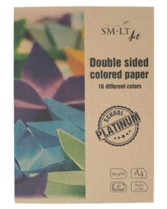 Colored paper (double sided) Platinum in folder SMLT A4, 16 lh,120gsm