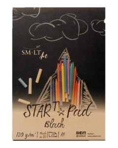 Black drawing pad START SMLT A4, 20 lh, 120gsm  